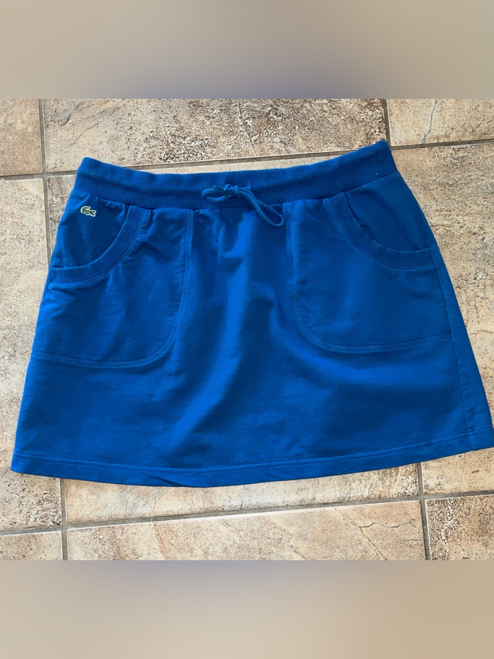 Lacoste Royal Blue Drawstring Pocket Mini Skirt Size 44 Large Women’s